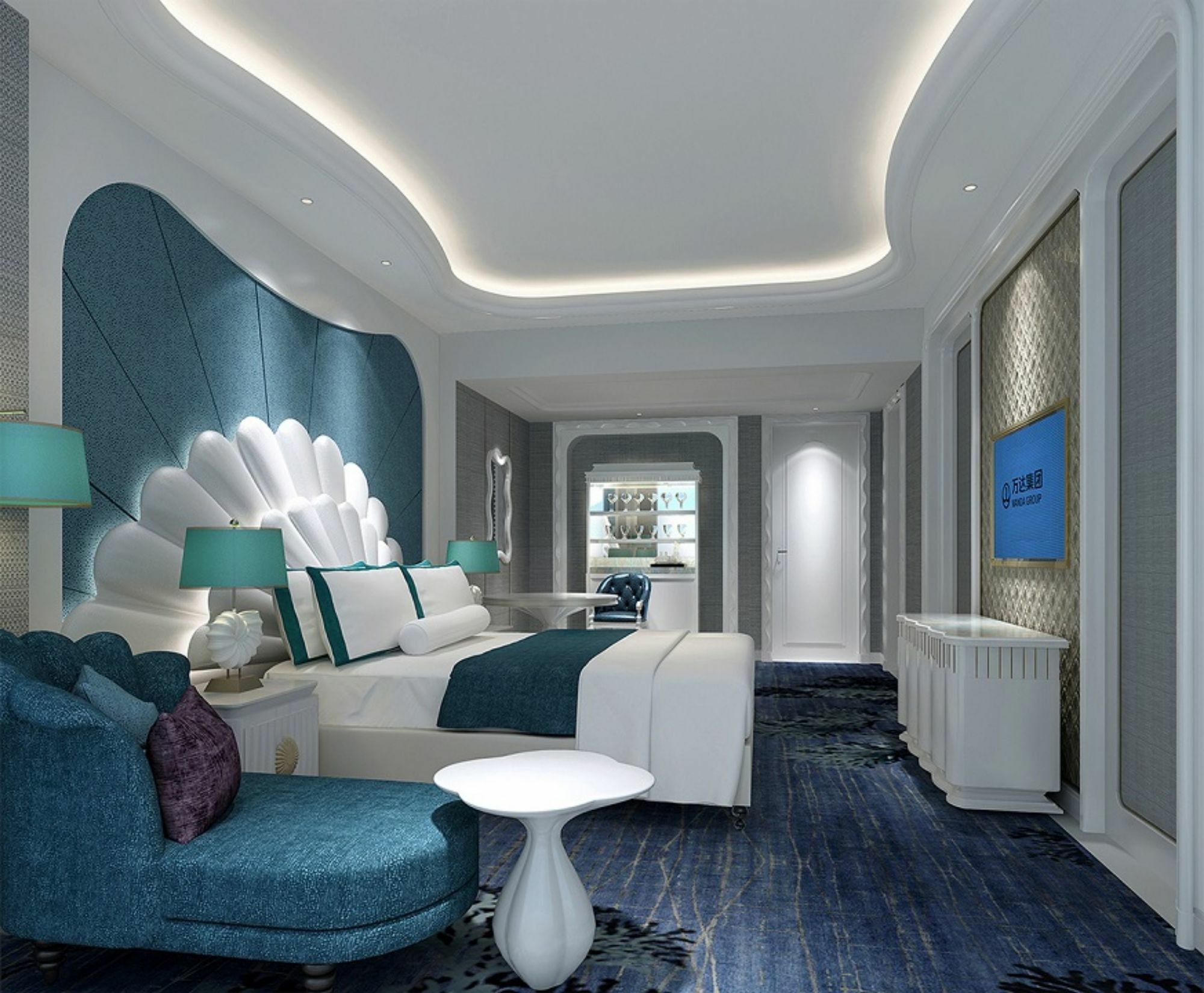 Wanda Vista Qingdao Movie Metropolis Hotell Exteriör bild